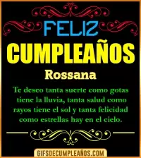 Frases de Cumpleaños Rossana
